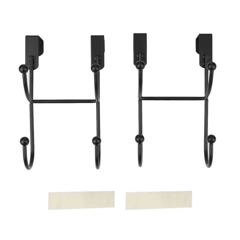 2pcs Wrought Iron Wall Clothes Hanger Hook Home Decoration A
