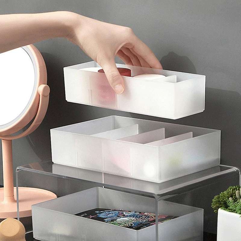 4pcs Partition Drawer Storage Box Partition Grid Storage Box (s)
