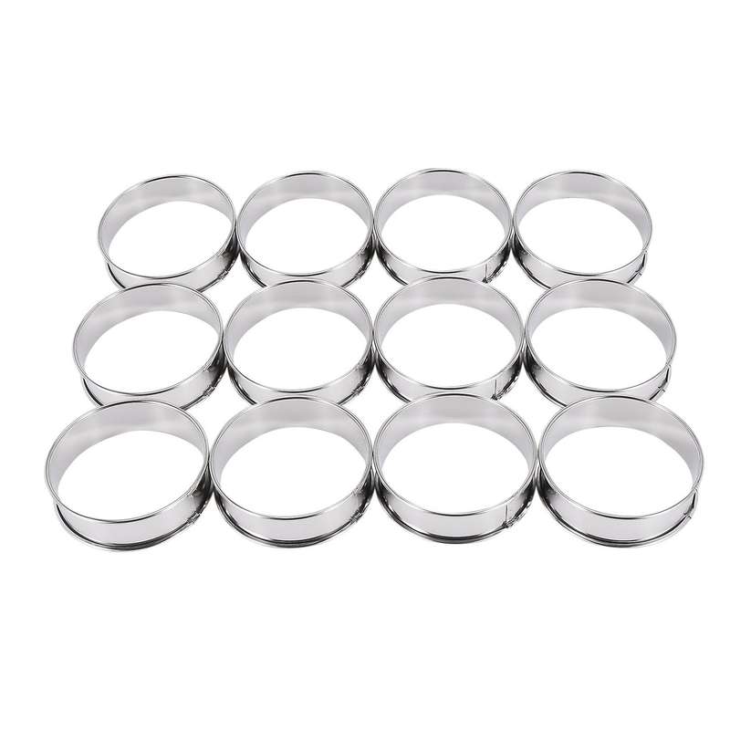 Tart Rings Stainless Steel Round Muffin Rings Crumpet Rings Molds