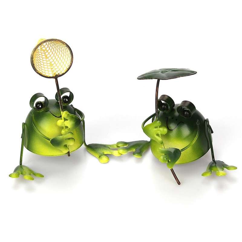 Iron Frog Decoration Set Gardening Creative Frog Home Decoration