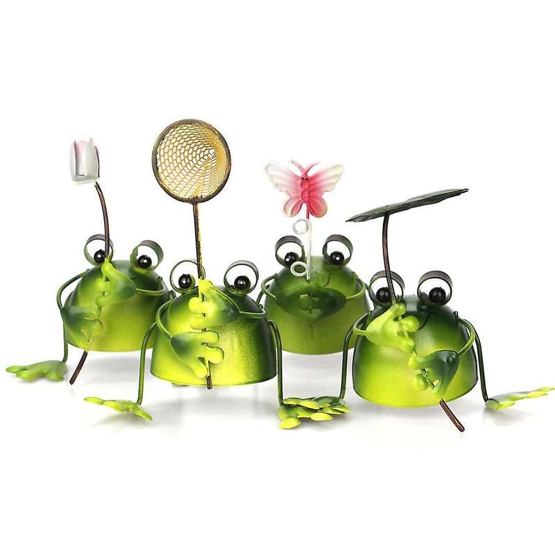 Iron Frog Decoration Set Gardening Creative Frog Home Decoration