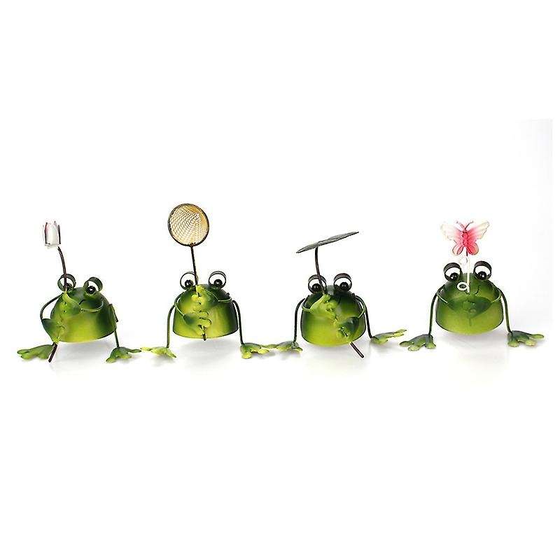 Iron Frog Decoration Set Gardening Creative Frog Home Decoration