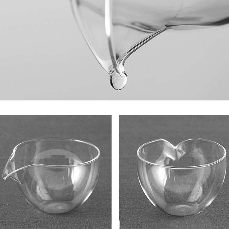 Transparent Glass Fair Cup Heat-resistant Glass Tea Bubble Tea Set