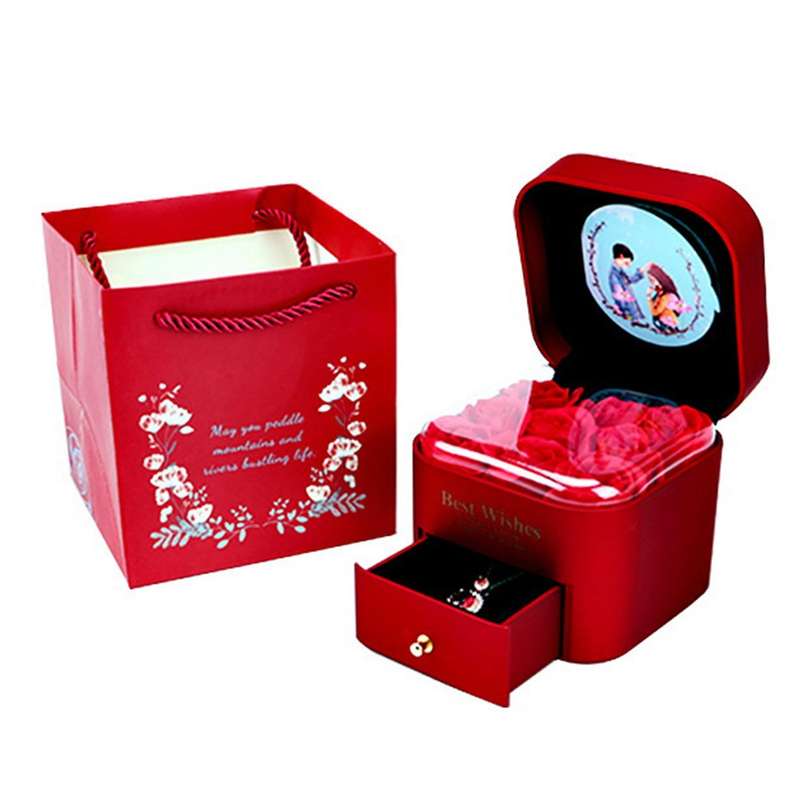 Eternal Rose with Jewelry Box for Women Valentines Day Gifts B