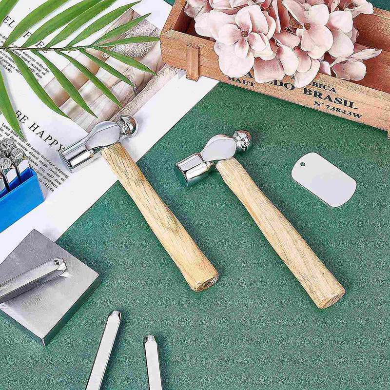 2pcs Ball Peen 4oz Metal Jewelry Hammer Dual-sided 15.5cm/6.1inch