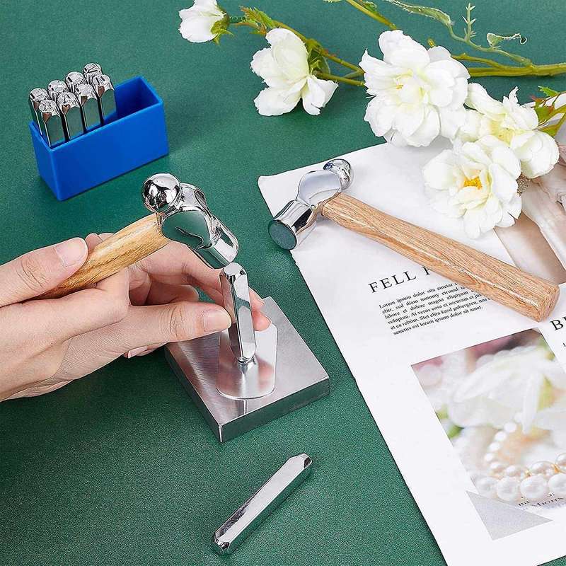 2pcs Ball Peen 4oz Metal Jewelry Hammer Dual-sided 15.5cm/6.1inch