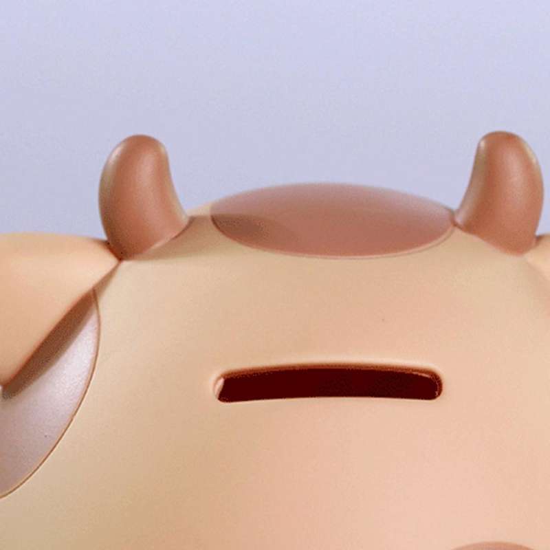 Cute Cows Piggy Bank for Coins,for Birthday&christmas Gift,l,brown