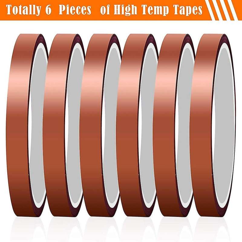 Heat Tape for Heat Press, 6packs Heat Transfer Tape Heat Resistant