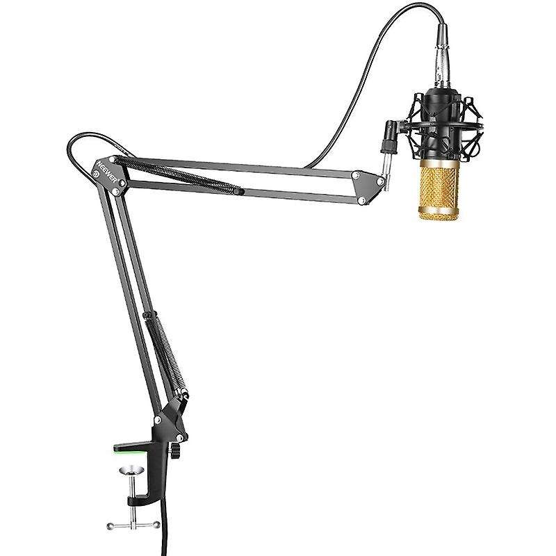 Extendable Recording Microphone Holder with Mic Clip Mounting Clamp