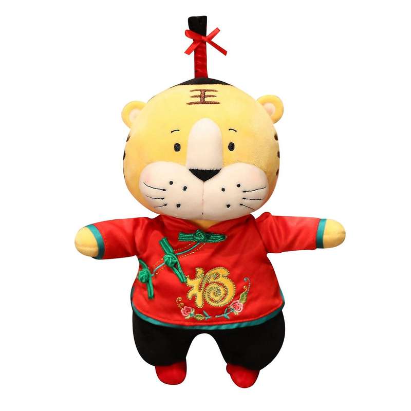 2022 Chinese New Year Tiger Mascot Doll Kawaii Tiger Plush Toy (b)
