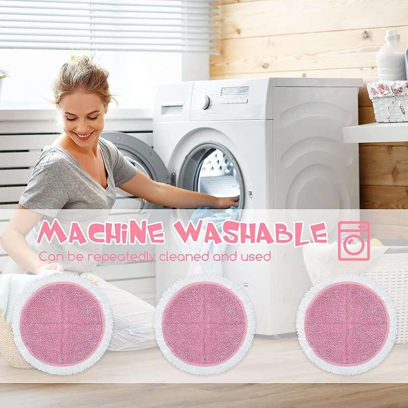 6 Pcs Replacement Cleaning Pads Spin Electric Mop Pads