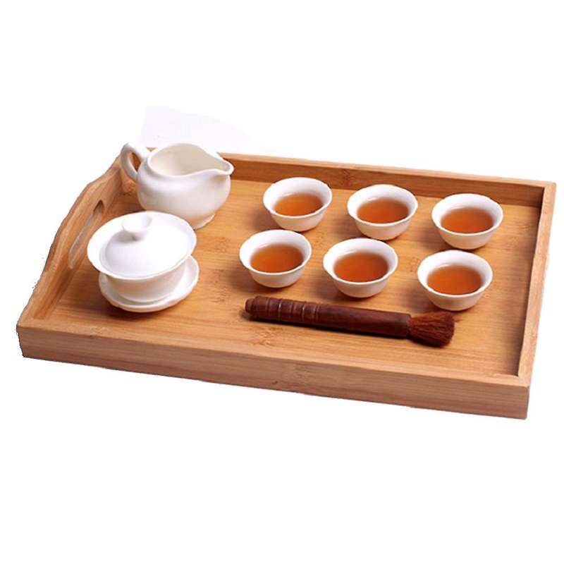Household Tea Cup Tray Wooden Breakfast Tray/craft Log Platter