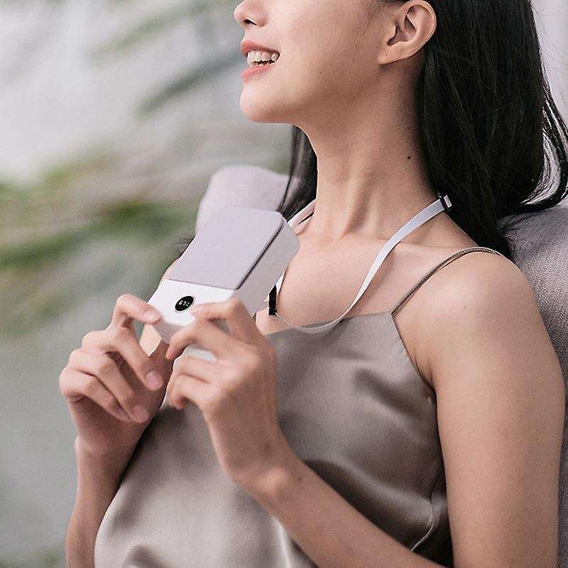Mini Waist Clip On Fan with Display for Outdoor Camping(navy)