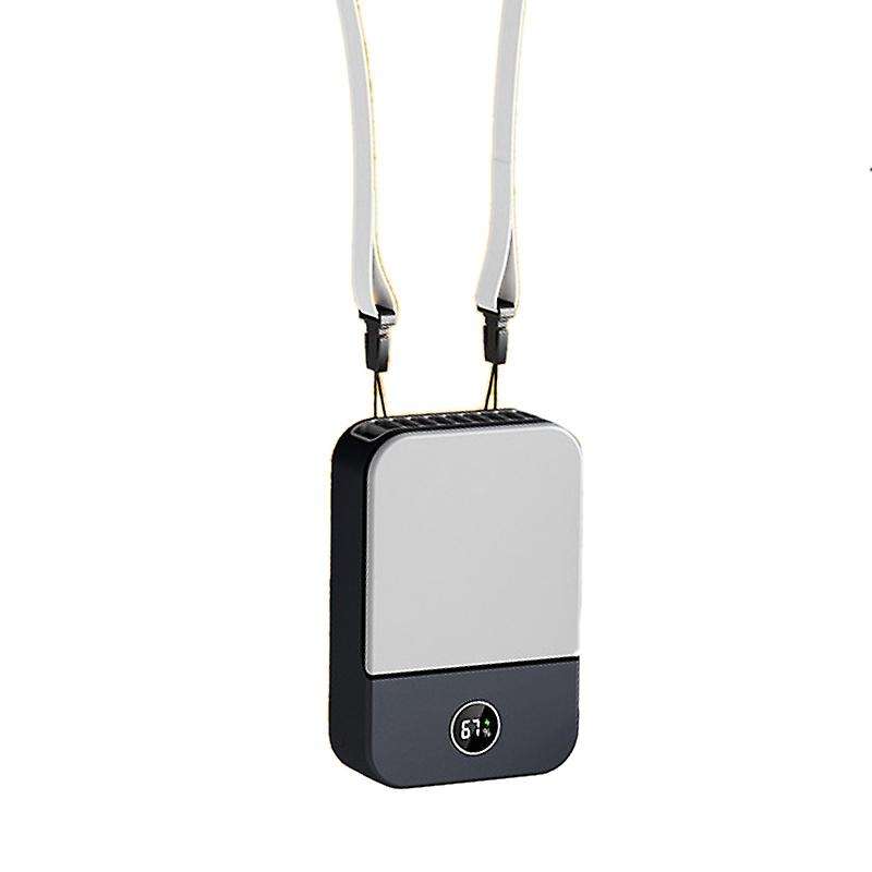 Mini Waist Clip On Fan with Display for Outdoor Camping(navy)