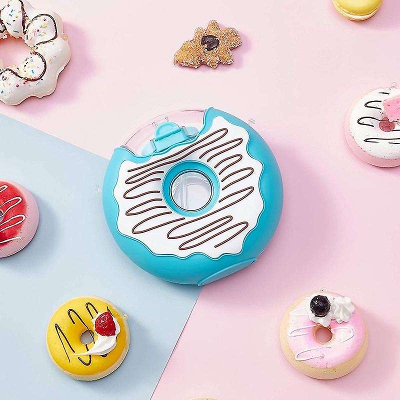 Donut Children Water Bottle Doughnut Portable Kettle with Straw(b)