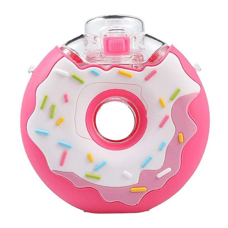 Donut Children Water Bottle Doughnut Portable Kettle with Straw(b)