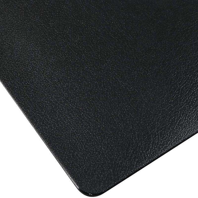 4pcs Heat-resistant Artificial Leather Placemats, Waterproof, (black)