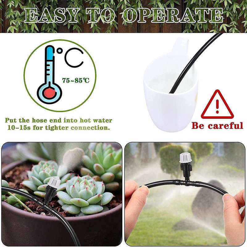 80 Pcs Adjustable Sprinkler Drip Irrigation Misting Dripper