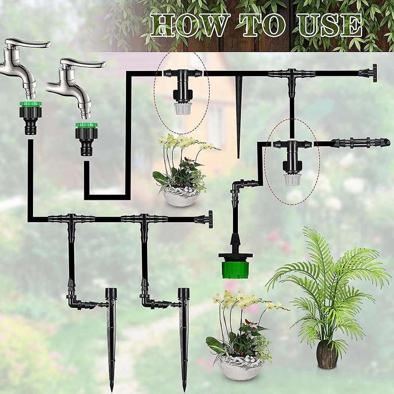 80 Pcs Adjustable Sprinkler Drip Irrigation Misting Dripper