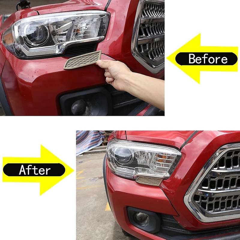 Car Front Bumper Headlight Sticker Strip for Toyota Tacoma 2016-2020