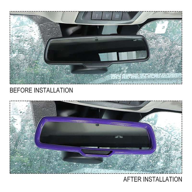 Car Inner Rear View Mirror Cover Abs for Dodge Challenger (purple)