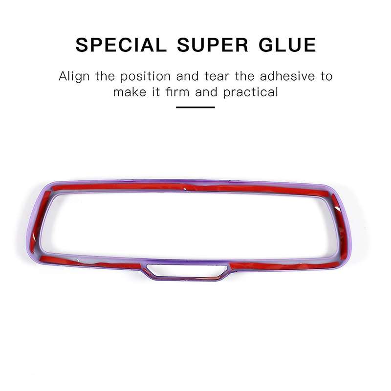 Car Inner Rear View Mirror Cover Abs for Dodge Challenger (purple)