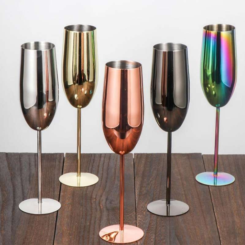 280ml 304 Stainless Steel Cocktail Glass Goblet Champagne Glass, D