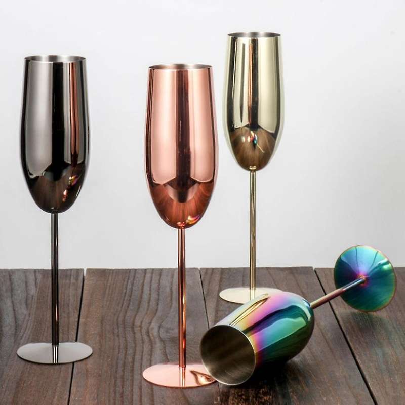 280ml 304 Stainless Steel Cocktail Glass Goblet Champagne Glass, D
