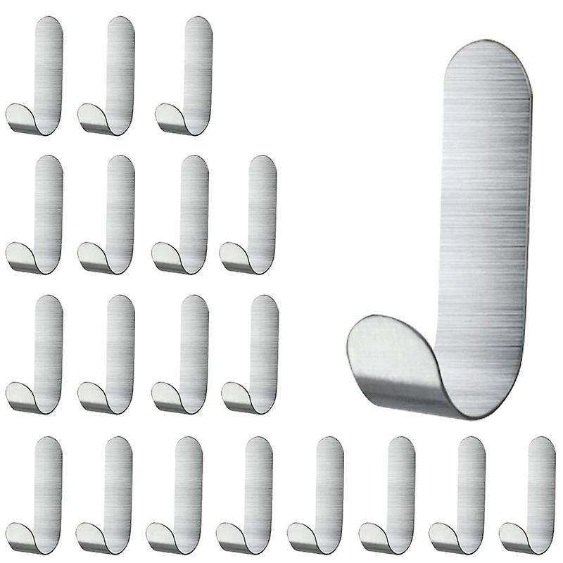 20pcs Adhesive Hooks,metal Adhesive Wall Hooks,robe Towel Hooks
