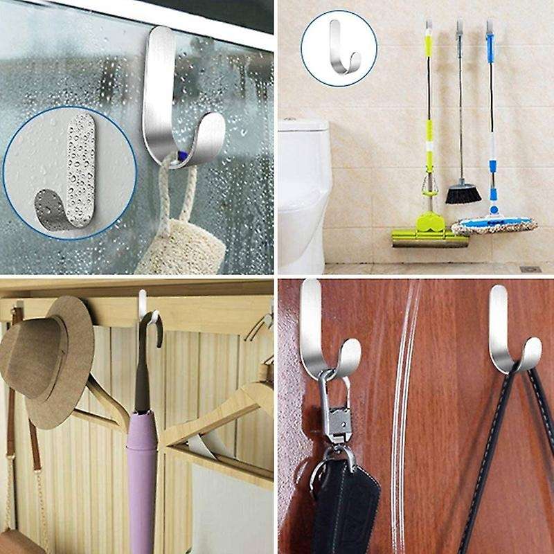 20pcs Adhesive Hooks,metal Adhesive Wall Hooks,robe Towel Hooks
