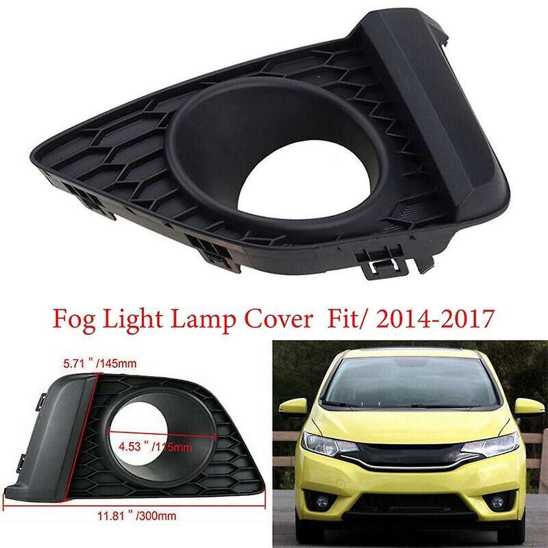 1x Left Bezel Fog Light Cover with Hole for Honda Fit Jazz 2014-2017