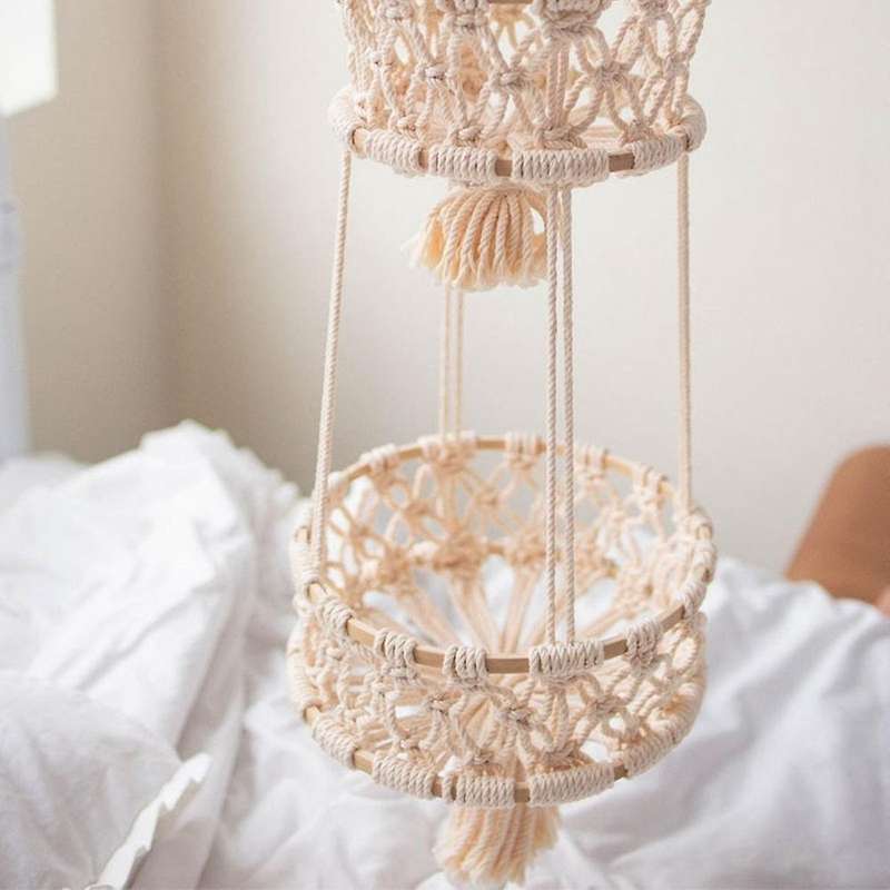 Hanging Baskets - for Kitchen Boho Decor Hanging Plant Holder 1 Tier