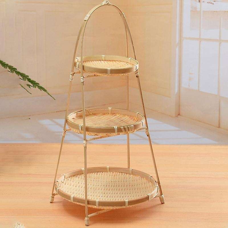 Baskets Tier Rack Fruit Bread Food Storage Kitchen Three Layers
