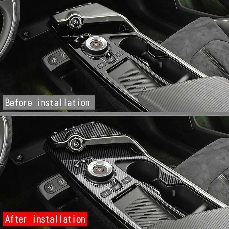 Car Carbon Fiber Central Gear Upper Shift Panel Control Panel Decal