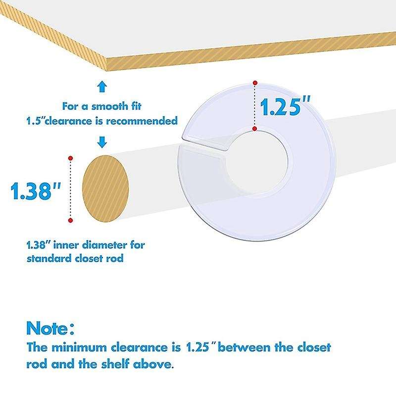 30pack Clothing Size Closet(outer 3.5inch,inner 1.38inch In Diameter)