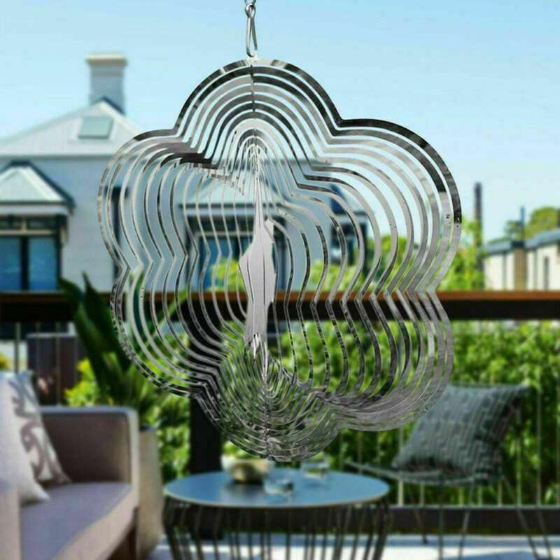 3d Stars Metal Wind Spinner Garden Chimes for Yard Outdoor Decor,a