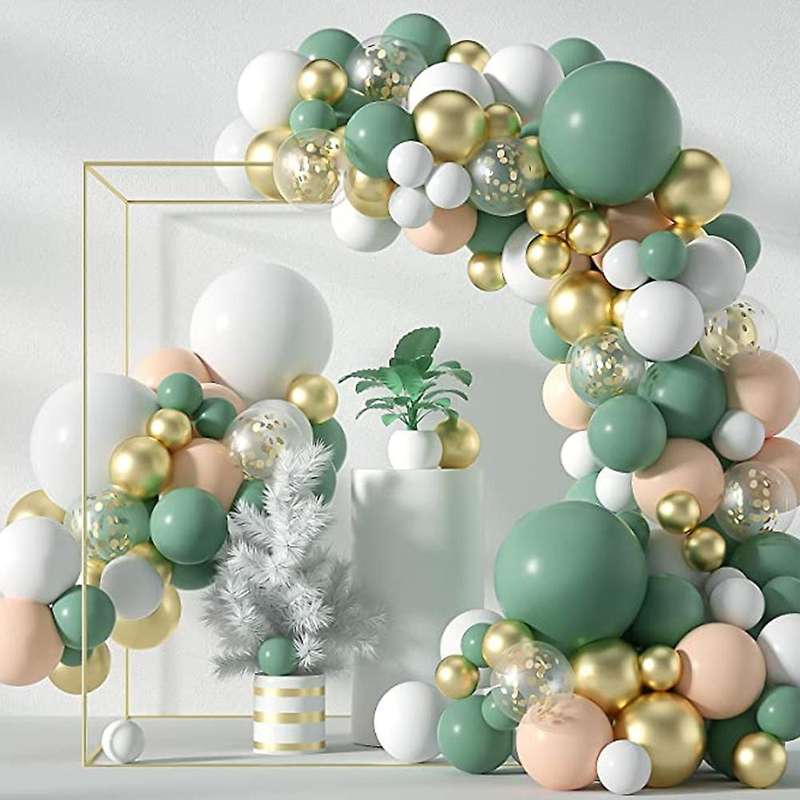 117pcs Avocado Green Balloon Garland Set, for Baby Shower Birthday
