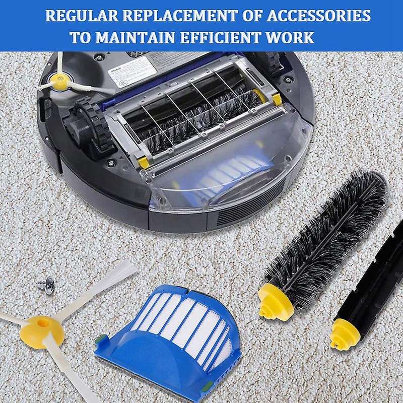 Roller Brush Side Brush Hepa Filter for Irobot Roomba 630 650 760