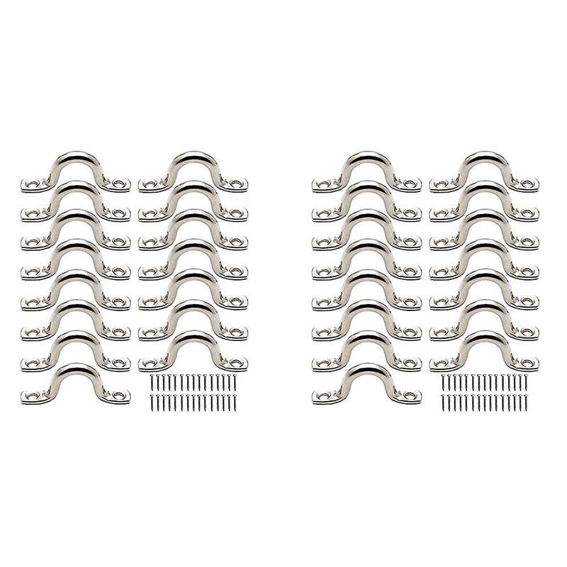 30pcs Stainless Steel Peck Plate Eye Plates Ceiling Hook Eye Plate