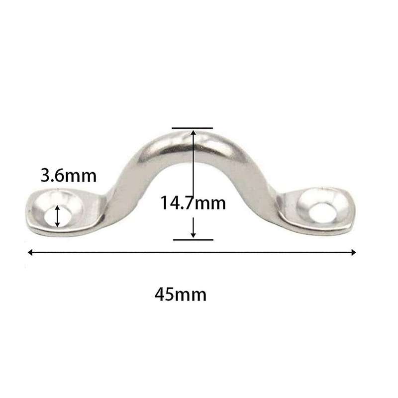 30pcs Stainless Steel Peck Plate Eye Plates Ceiling Hook Eye Plate