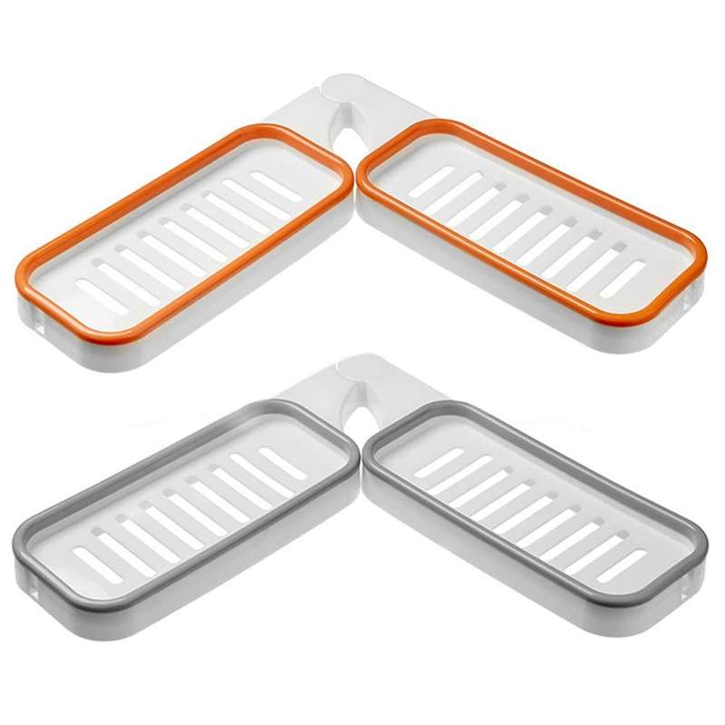 Bathroom Corner Punch-free Rack 180 Degree Rotating Corner Shelf