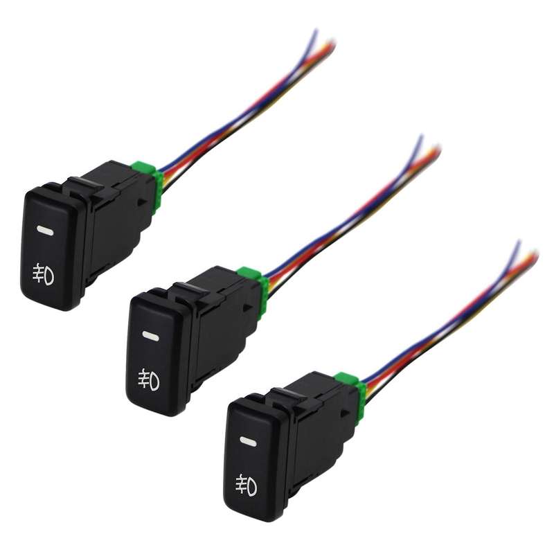 Waterproof Fog Lamp Switch with 4 Line for Toyota Lexus White Light