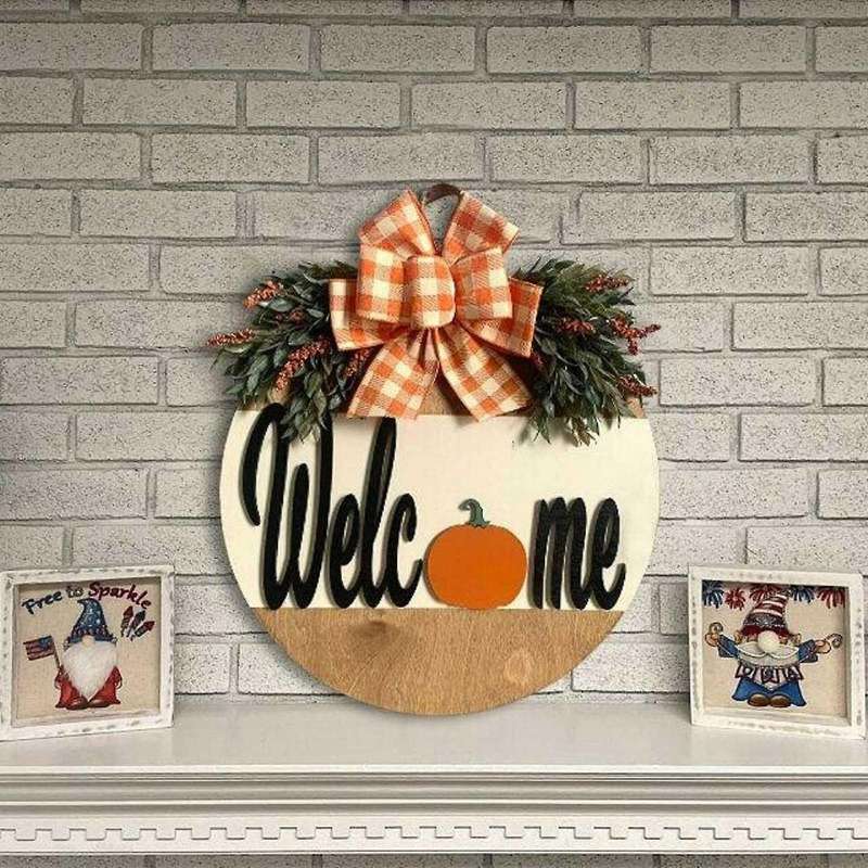Fall Door Hanger Autumn Nature Decoration Halloween Thanksgiving