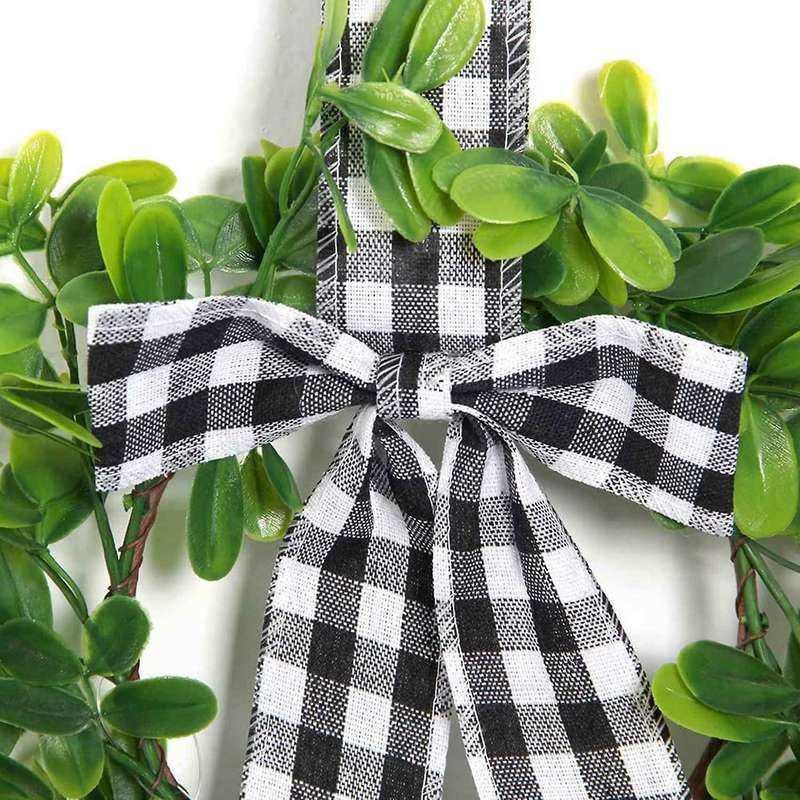 2pcs Faux Kitchen Cabinet Decorative Wreath for Front Door Decor B