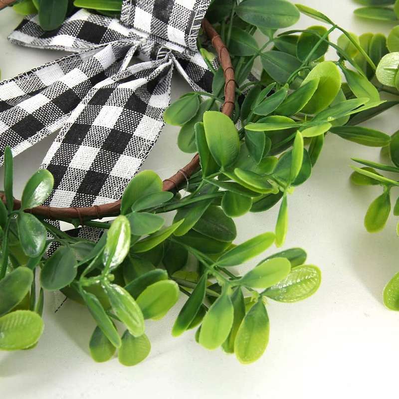 2pcs Faux Kitchen Cabinet Decorative Wreath for Front Door Decor B