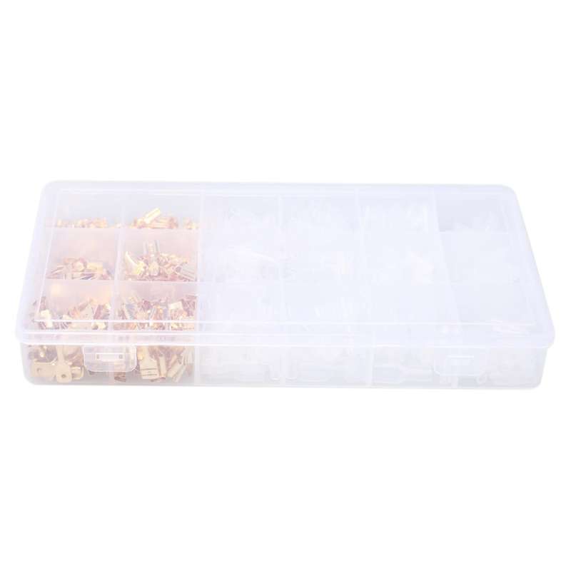 300pcs Male and Female Cable Connector Set,with Case (2.8/4.8/6.3 Mm)