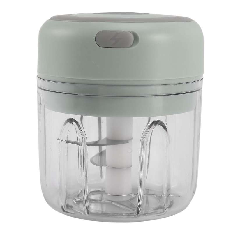 Electric Mini Garlic Chopper Slicer, Wireless Portable (green)
