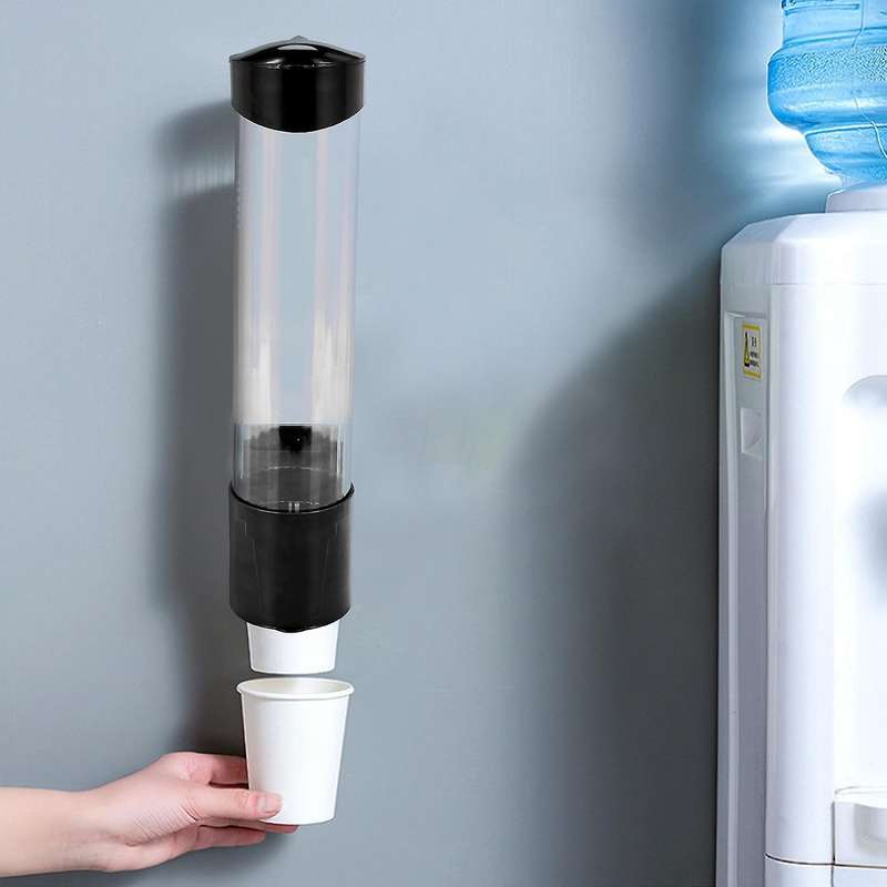 Paper Cup Dispenser Plastic Cups Holder Paper Cup Rack Black