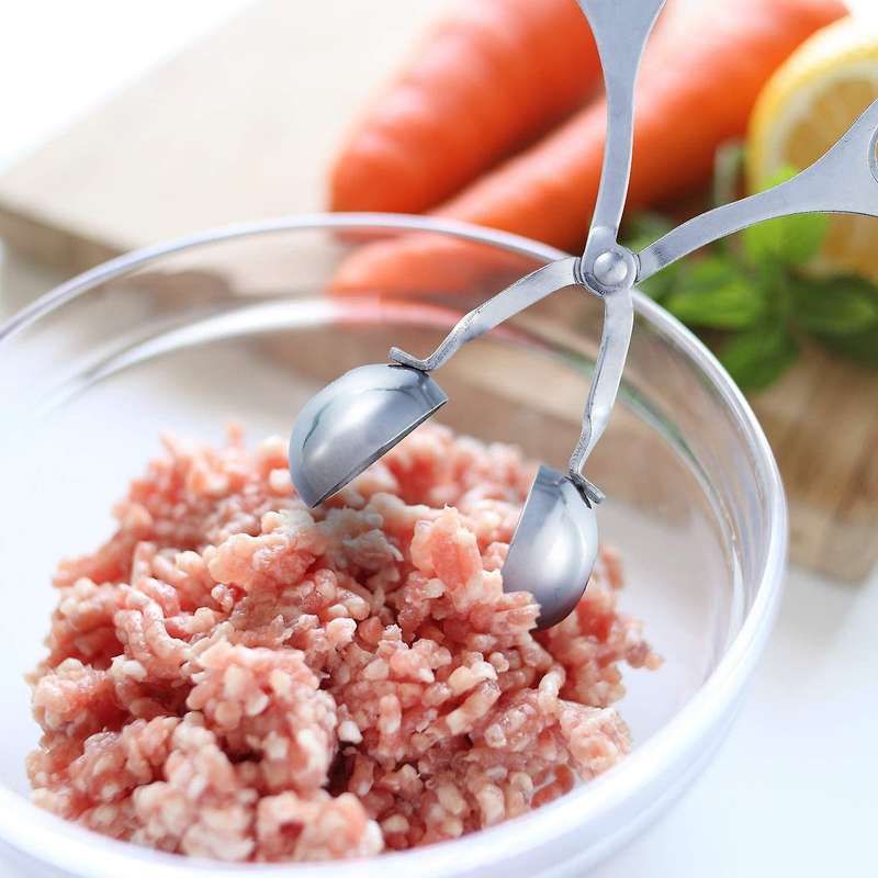 4-piece Meatball Spoon Stainless Steel Long Handle Meatball Mould