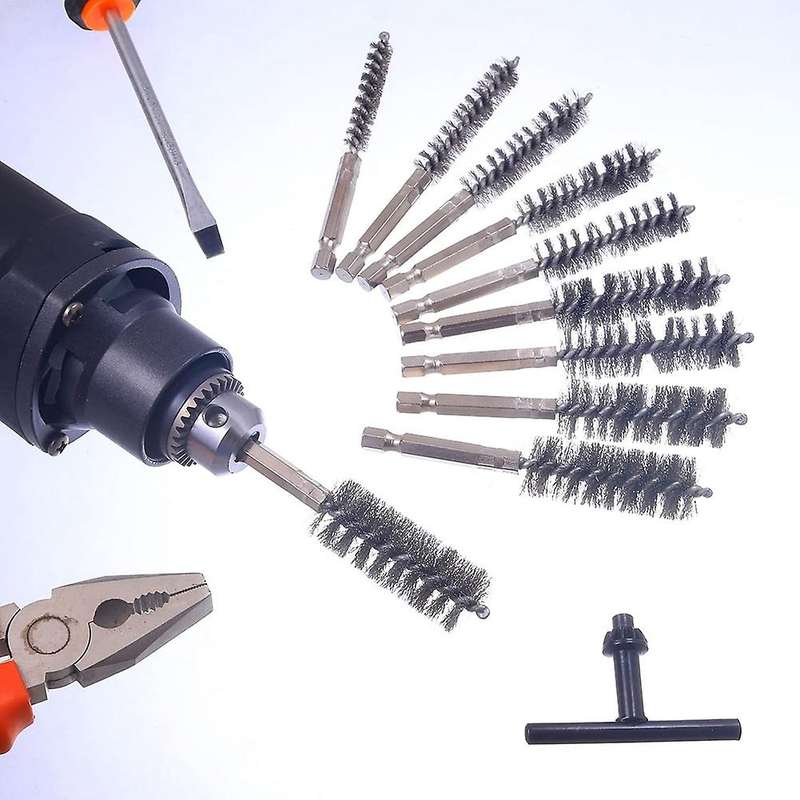 Bore Brush Set-1/4inch Hex Shank with Different for Tubes Ports B